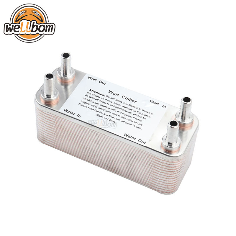 Plate Heat Exchanger Stainless Steel Plate Wort Chiller - 30 plates Brewing Chiller,with 1/2" barb Top Quality,New Products : wellbom.com